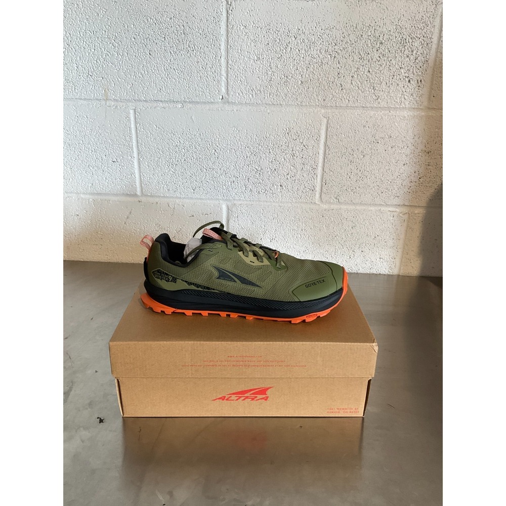 Altra Lone Peak 9 GTX Trail Running Shoes Men's Size 9 Dusty Olive